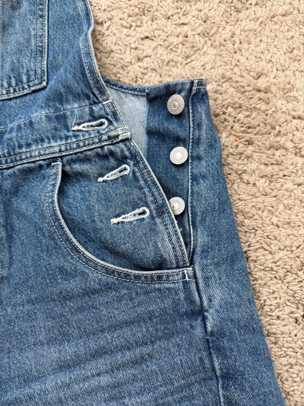 Levi’s Denim Short Overalls - Blue Jean Romper - Picture 8 of 8